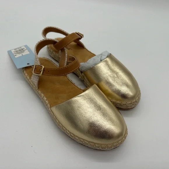 Kids Luna Jute Espardille Sandals Gold - Cat & Jack - Picture 2 of 6